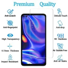 Motorola One 5G screen protector anti-scratch, fingerprint, drop, oil; 9H hardness, high transparency, delicate touch, bubble-free.