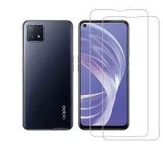 Image of Oppo A73 5G Phone with 2x Tempered Glass Screen Protectors Ready for Installation