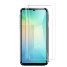 Samsung Galaxy A06 smartphone with two clear screen guards