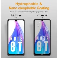 Xiaomi Redmi Note 8T Protect your screen from various liquids and stains with 2 pack tempered glass