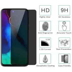 Premium Motorola Moto G8 Privacy Tempered Glass 2-Pack – Anti-Spy & Touch-Sensitive