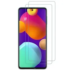 Samsung Galaxy F62 smartphone with two screen protectors
