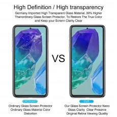 Samsung M55 Tempered Glass Guard – Crystal Clear, 9H Toughness, Case-Friendly (Pack of 2)
