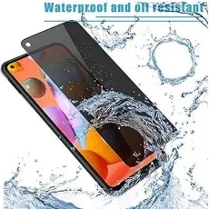 Waterproof and oil-resistant privacy screen protector for Vivi Y30 being splashed with water.