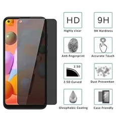 HD clear, 9H hardness, anti-fingerprint, accurate touch, 2.5D curved, dust prevention, oleophobic coating, case-friendly.