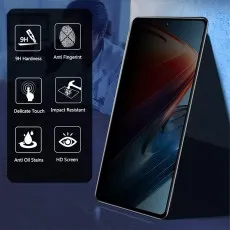 Screen protector features 9H hardness, anti-fingerprint, delicate touch, impactoilstain resistant, HD.