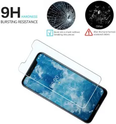 Shatterproof for Nokia C2 Tennen Screen Protector, [Full Coverage] Military Grade Protection & Zero Bubble Clear Tempered Glass Case Friendly Film with Phone Stand 5.45 inches- (2 Pack)