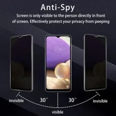 Oppo A91 Privacy Tempered Glass 2-Pack – Anti-Spy Screen Protector, Touch Sensitive