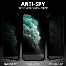 Vivo V11 (2019) anti-spy screen visible center, dark at 45° angles