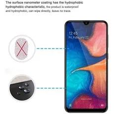 Image demonstrating the waterproof and fingerprint-resistant properties of a phone screen protector