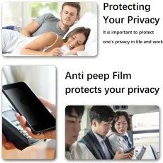 Privacy screen protector prevents onlookers from seeing your phone
