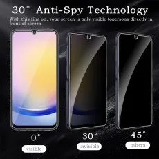 Blackview A70 Pro with anti-spy screen protector. Visible at 0°, darkens at 30°, black at 45°