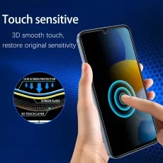 Touch-sensitive 3D screen protector for Oscal C80, preserving original touch. Layer diagram shown