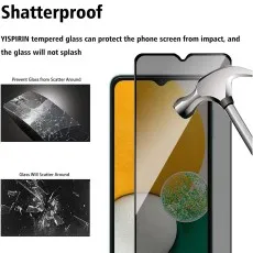 Infinix Hot 12 Pro with YISPIRIN shatterproof tempered glass resisting hammer impact.