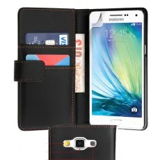 Samsung galaxy A5 Leather wallet case in black