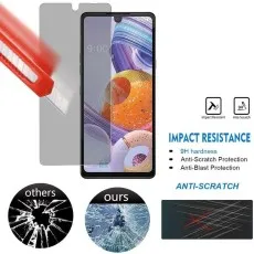 LG W11 2-Pack Tempered Glass – Privacy Screen Protector, Anti-Spy & Durable Design