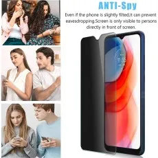 2-Pack Privacy Screen Protector for Motorola Moto E7 Plus – UK Tempered Glass, Anti-Spy, HD Clear, 9H Hardness, Case Friendly