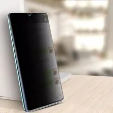 Huawei Enjoy 20 5G phone with privacy screen, content visible only when viewed directly.