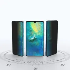 Huawei Enjoy 20 privacy screen clear view at 90°, darkens at +- 45° angles.