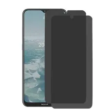 Nokia G20 Phone with two dark privacy screen protectors
