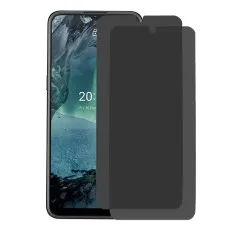 Nokia G21 Phone with two dark privacy screen protectors