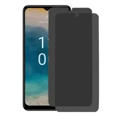 Nokia G22 Phone with two dark privacy screen protectors