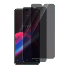 2 Pack privacy glass for Motorola Moto G30 highlighting black anti-peep design.