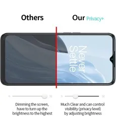 OnePlus Nord N20 SE Privacy Glass (2-Pack) – Easy Install, Anti-Spy, Anti-Glare Protection