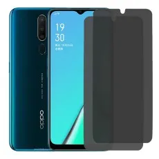 Oppo A11 smartphone with two privacy screen protector