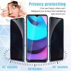 Realme C30s Privacy screen protector clearly visible at 90 degrees, invisible at 45 degrees.