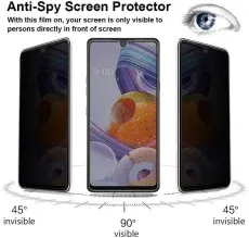 Samsung Galaxy A71 Privacy Tempered Glass UK. No shoulder surfing