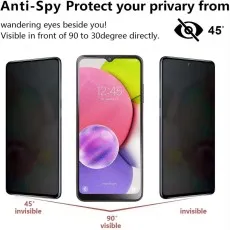 TCL 30 XE 5G Privacy screen protector clearly visible at 90 degrees, invisible at 45 degrees.