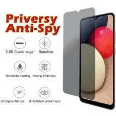 A phone with a privacy screen protector showing anti-spy features like 30-degree viewing angle