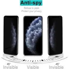 Samsung A03 Core with an anti-spy screen protector, visible head-on and invisible from 45°