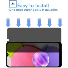 Samsung A03s with privacy screen protector, easy to install