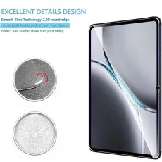 2-Pack Tempered Glass for Realme Pad 2 Lite 10.95 inch with 2.5D rounded edges and anti-shatter design