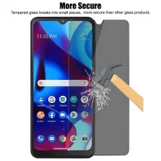 Tecno Camon 12 forTempered glass privacy screen offering enhanced safety upon impact.