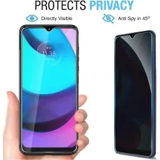 Comparison of viewing angles with and without a privacy screen For Tecno Pop 5 Pro..