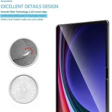 Samsung Galaxy Tab S10 Plus 12.4 inch screen protector with 2.5D round edge, anti-shatter and smooth-slide technology