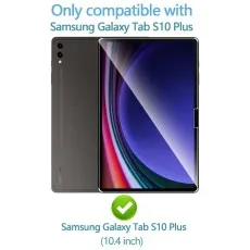 Samsung Galaxy Tab S10 Plus 12.4 inch screen protector, only compatible with Galaxy Tab S10 Plus, shown on device