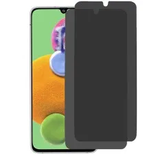 Samsung Galaxy A90 phone with two privacy screen protectors