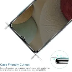 Close-up of a smartphone with a case-friendly screen protector showing perfect fit for curved edges