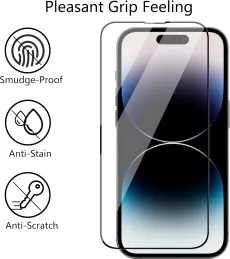 4-Pack Screen Protector iPhone 15 Plus Shockproof Tempered Glass