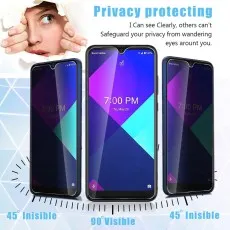 vivo iQOO Z6 screen displaying full visibility at 90 degrees and hidden view at 45 degrees.