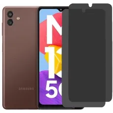 Samsung Galaxy M13 5G phone with two privacy screen protectors