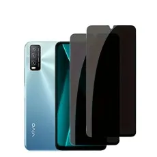 Vivo Y20s showing both privacy and standard screen guards.