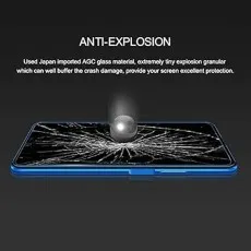 Anti-explosion screen protector demonstration with a ball impacting a phone screen
