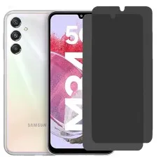 Samsung Galaxy M34 5G phone with two privacy screen Protector