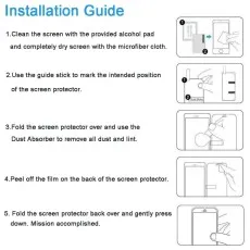 Vivo Y30 (China) For Step-by-step installation guide for applying a screen protector with cleaning and alignment instructions.