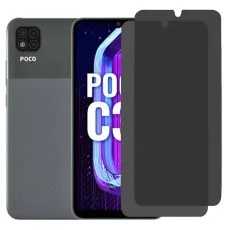 Xiaomi Poco 31 smartphone with two privacy screen protectors